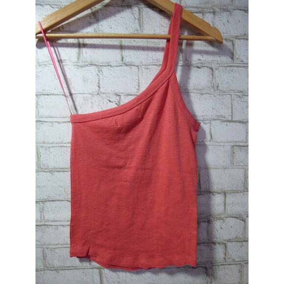 $38 We the Free People Pink One Way Or Another One Shoulder Tank Small NEW - Picture 8 of 8